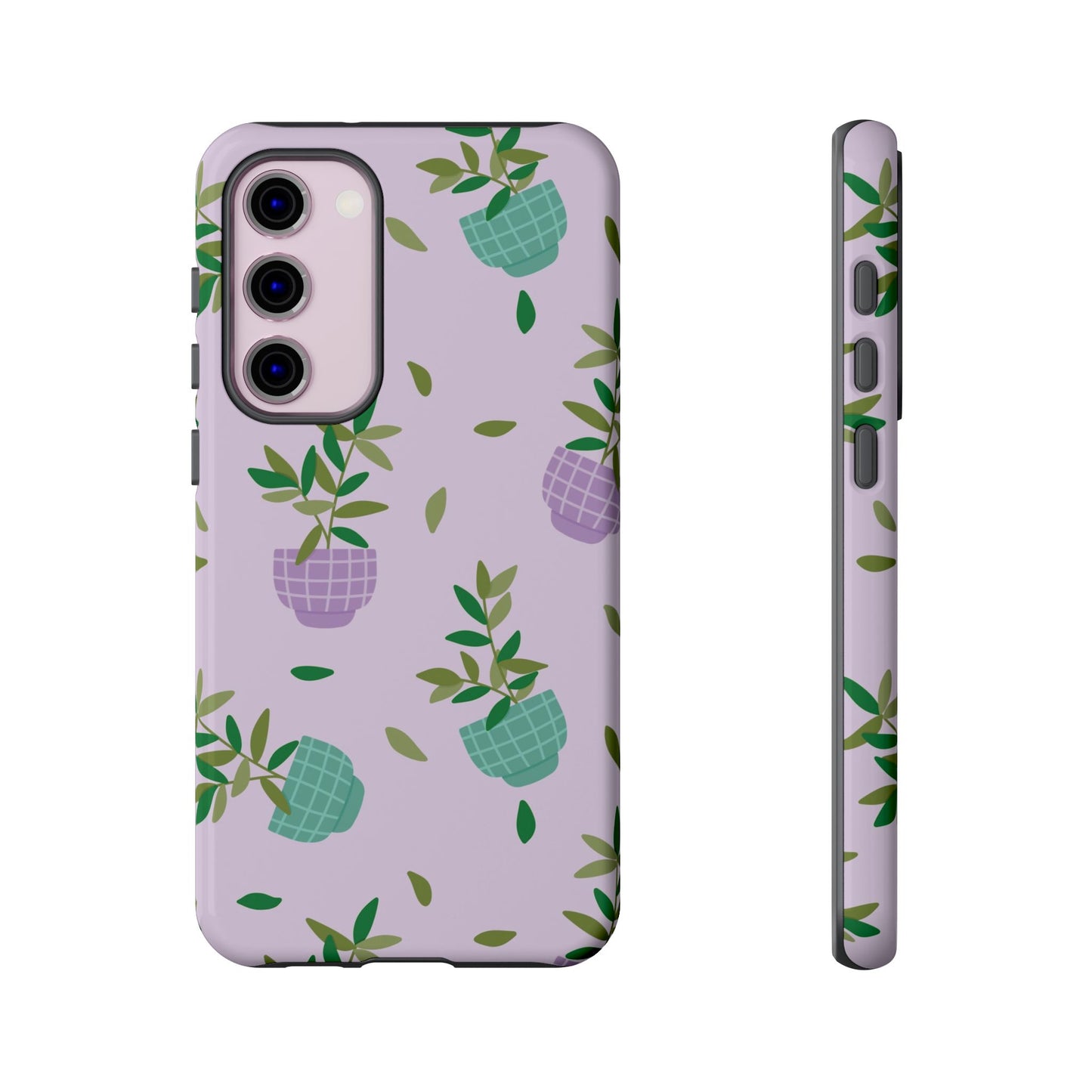 Phone Case: Pot Plants Purple