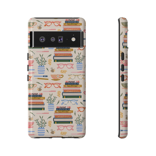 Phone Case: Bookish on Cream