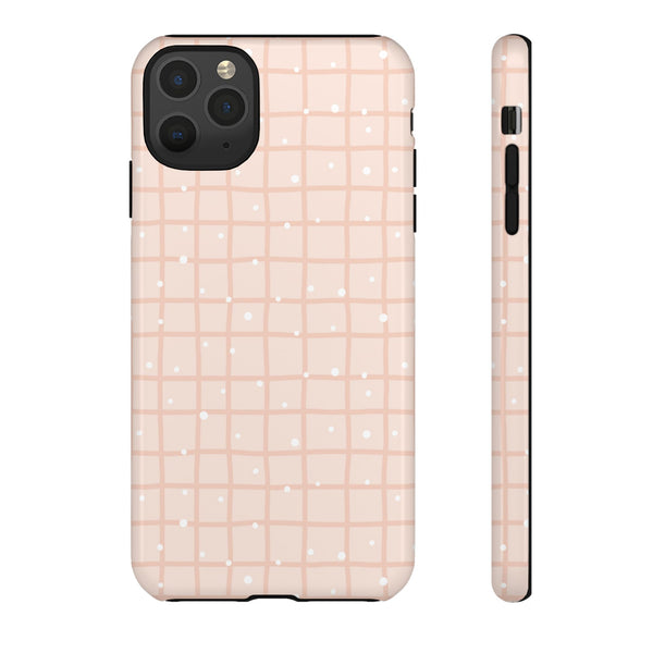 Phone Case: Grid with White Dots