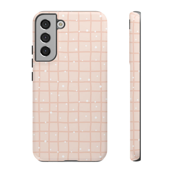 Phone Case: Grid with White Dots
