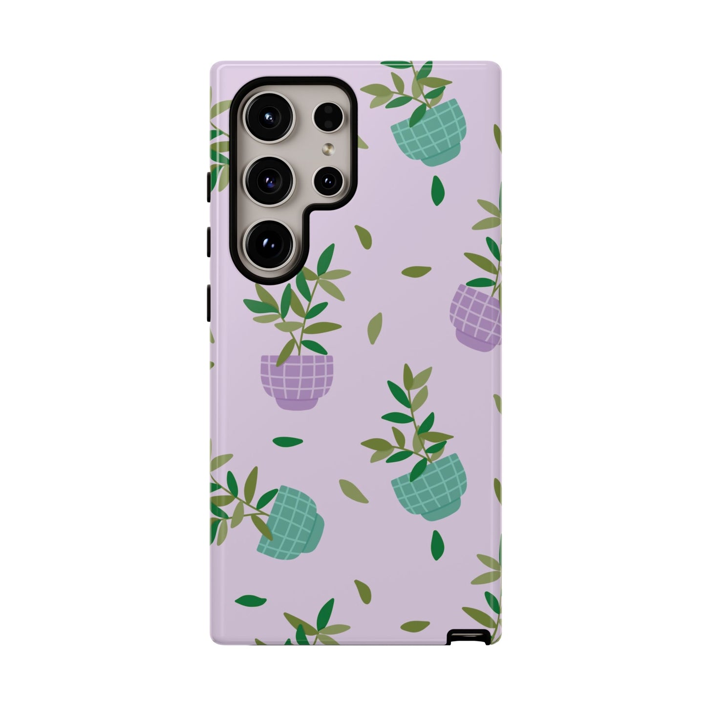 Phone Case: Pot Plants Purple