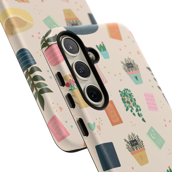 Phone Case: Book Shop Items on Cream