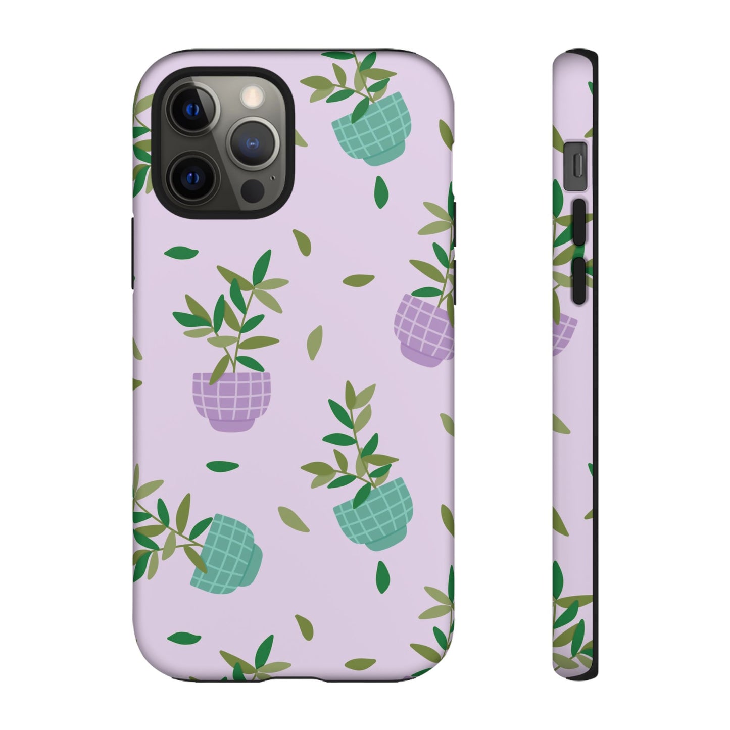Phone Case: Pot Plants Purple