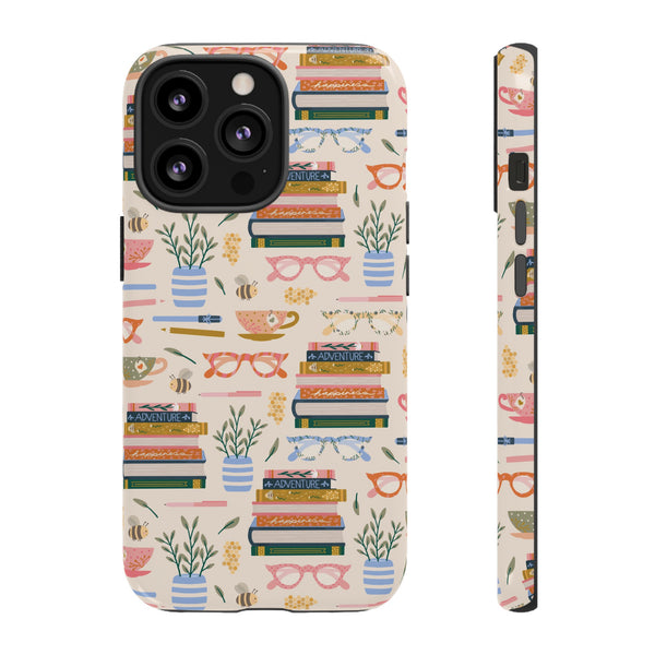Phone Case: Bookish on Cream