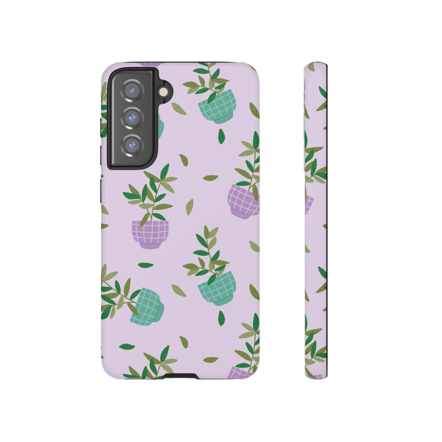 Phone Case: Pot Plants Purple