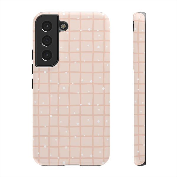 Phone Case: Grid with White Dots