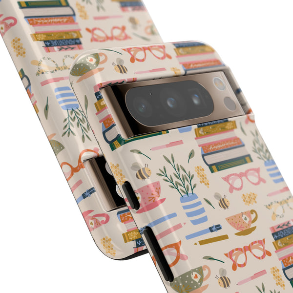 Phone Case: Bookish on Cream