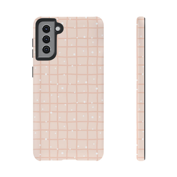 Phone Case: Grid with White Dots