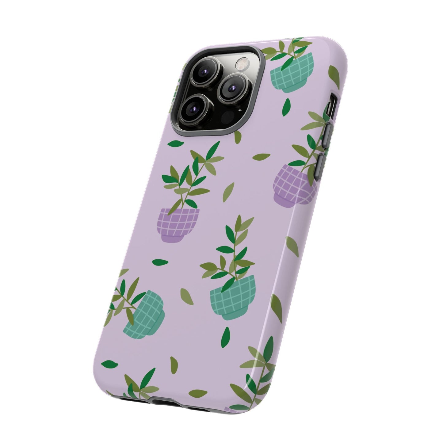 Phone Case: Pot Plants Purple