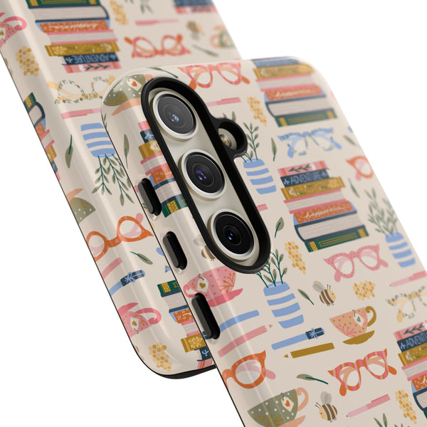 Phone Case: Bookish on Cream