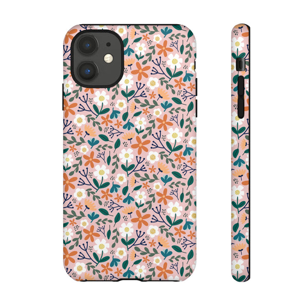 Phone Case: Florals on Pink