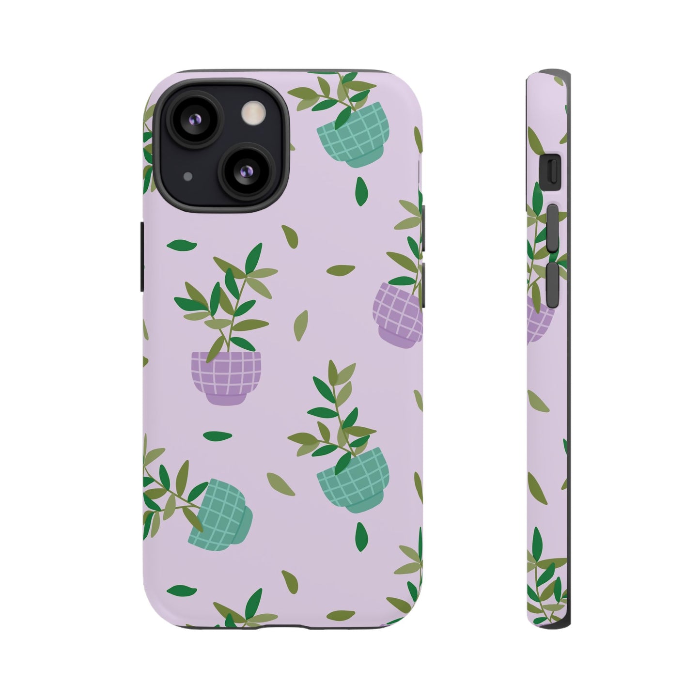 Phone Case: Pot Plants Purple