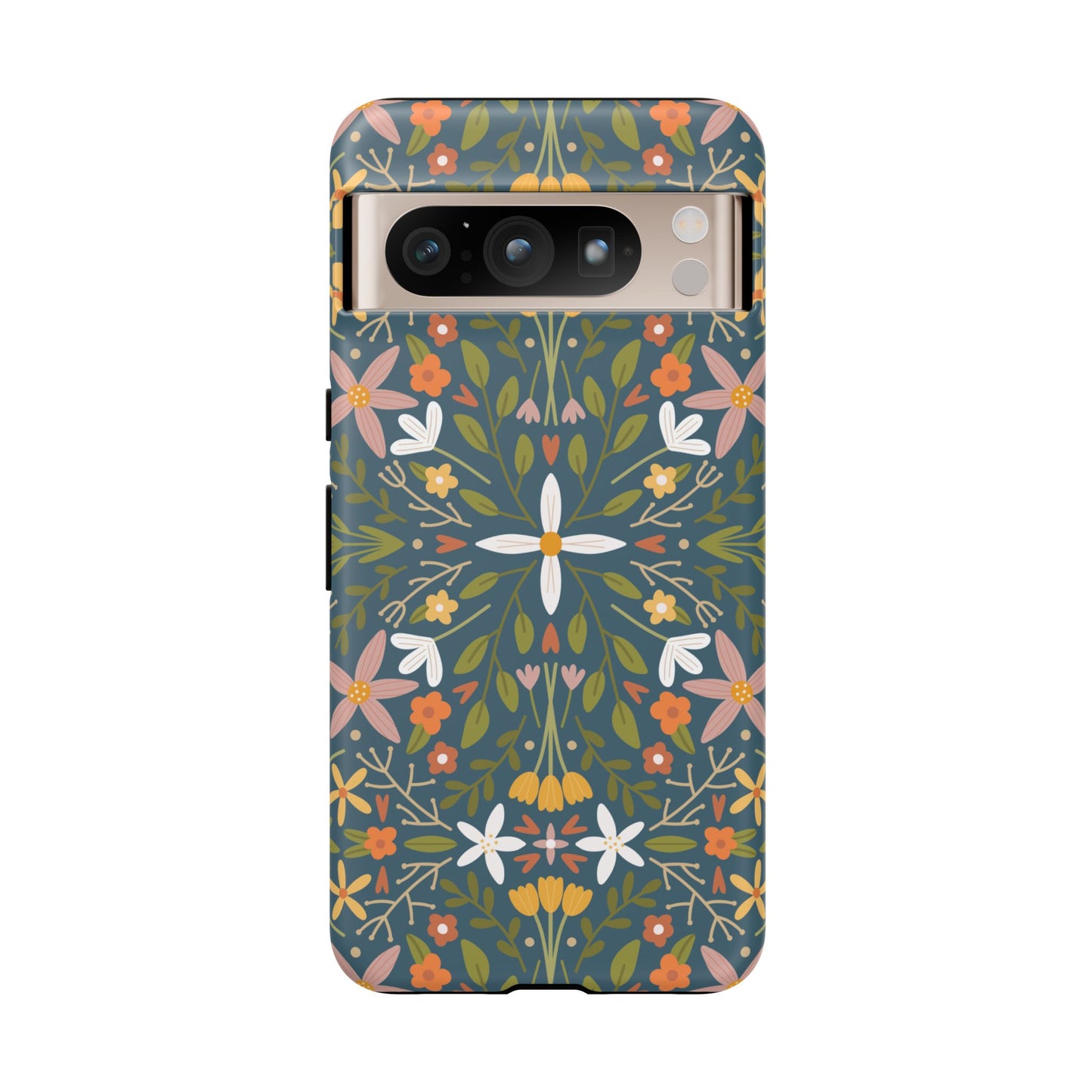Phone Case: Florals on Blue