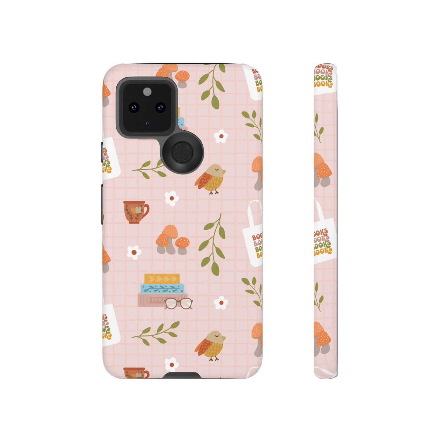 Phone Case: Little Library Items on Pink