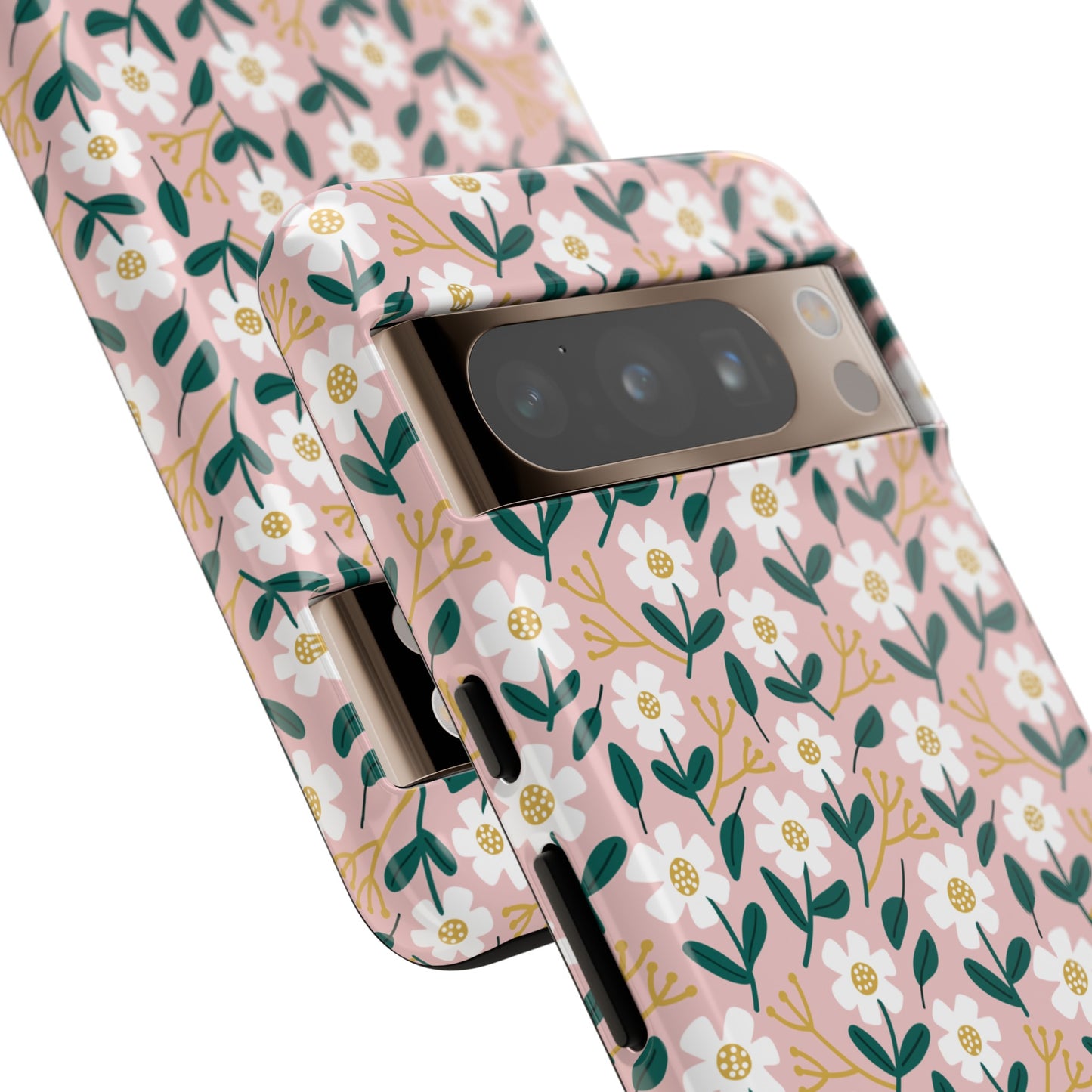 Phone Case: White Daisies on Pink