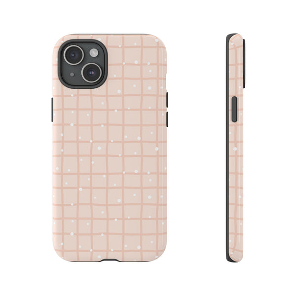 Phone Case: Grid with White Dots