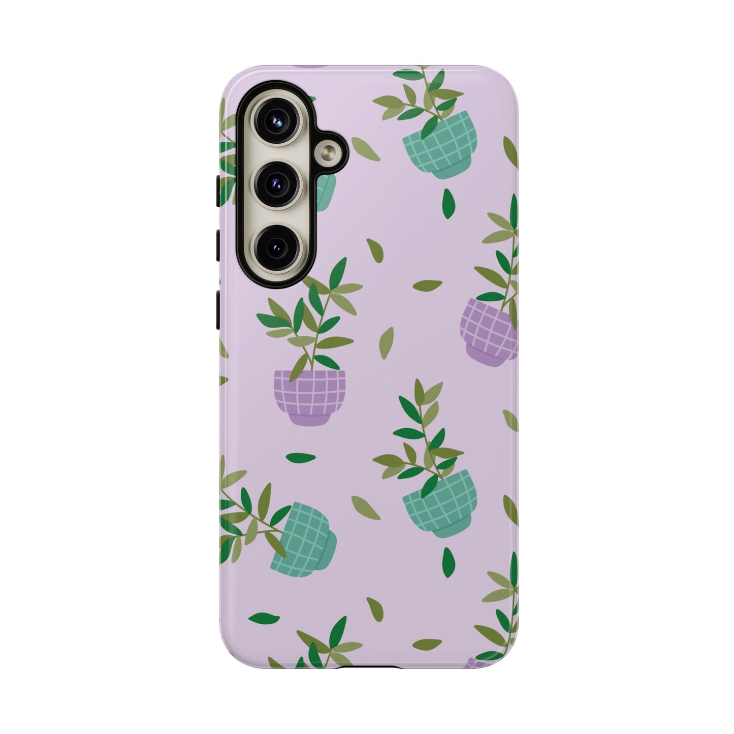 Phone Case: Pot Plants Purple