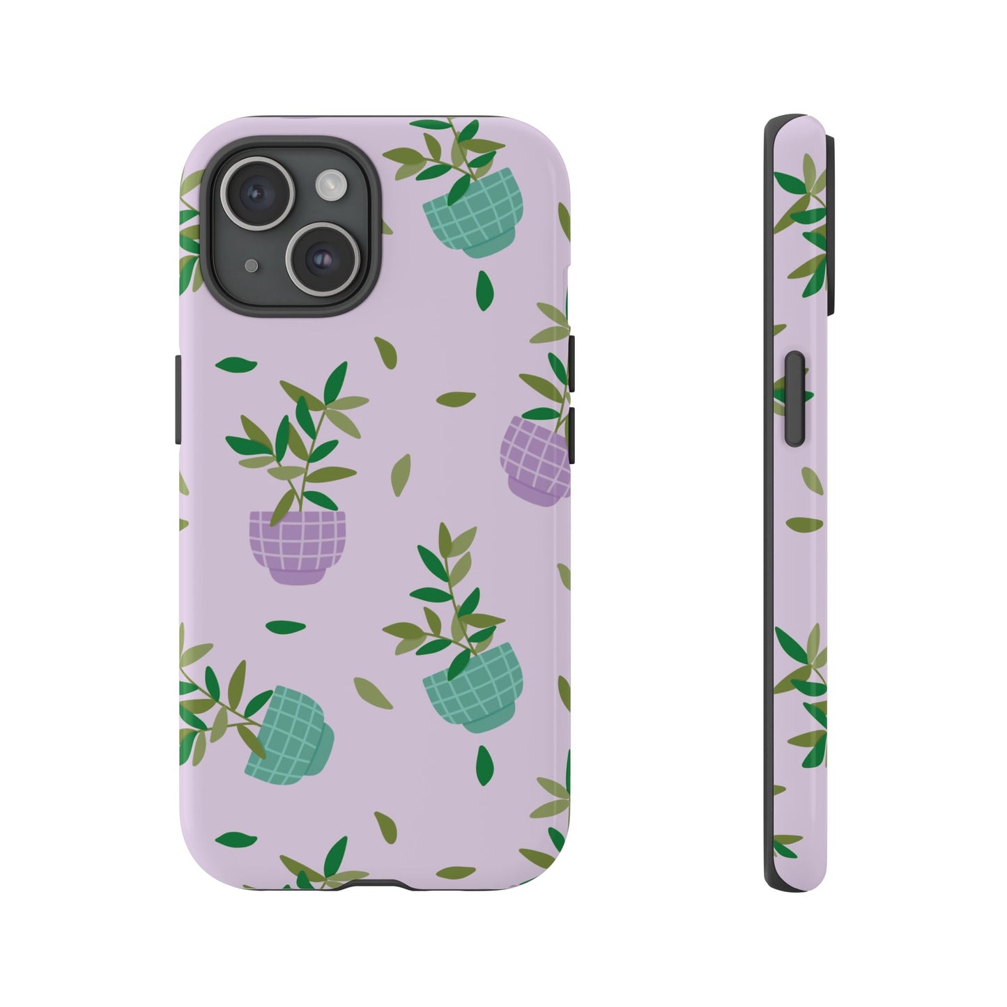 Phone Case: Pot Plants Purple