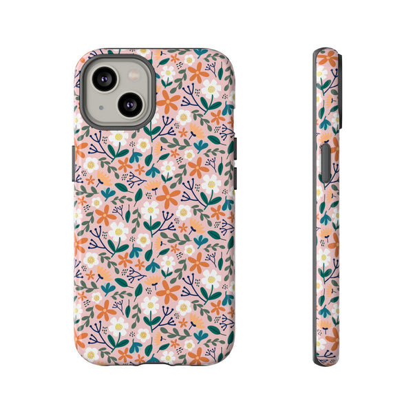 Phone Case: Florals on Pink