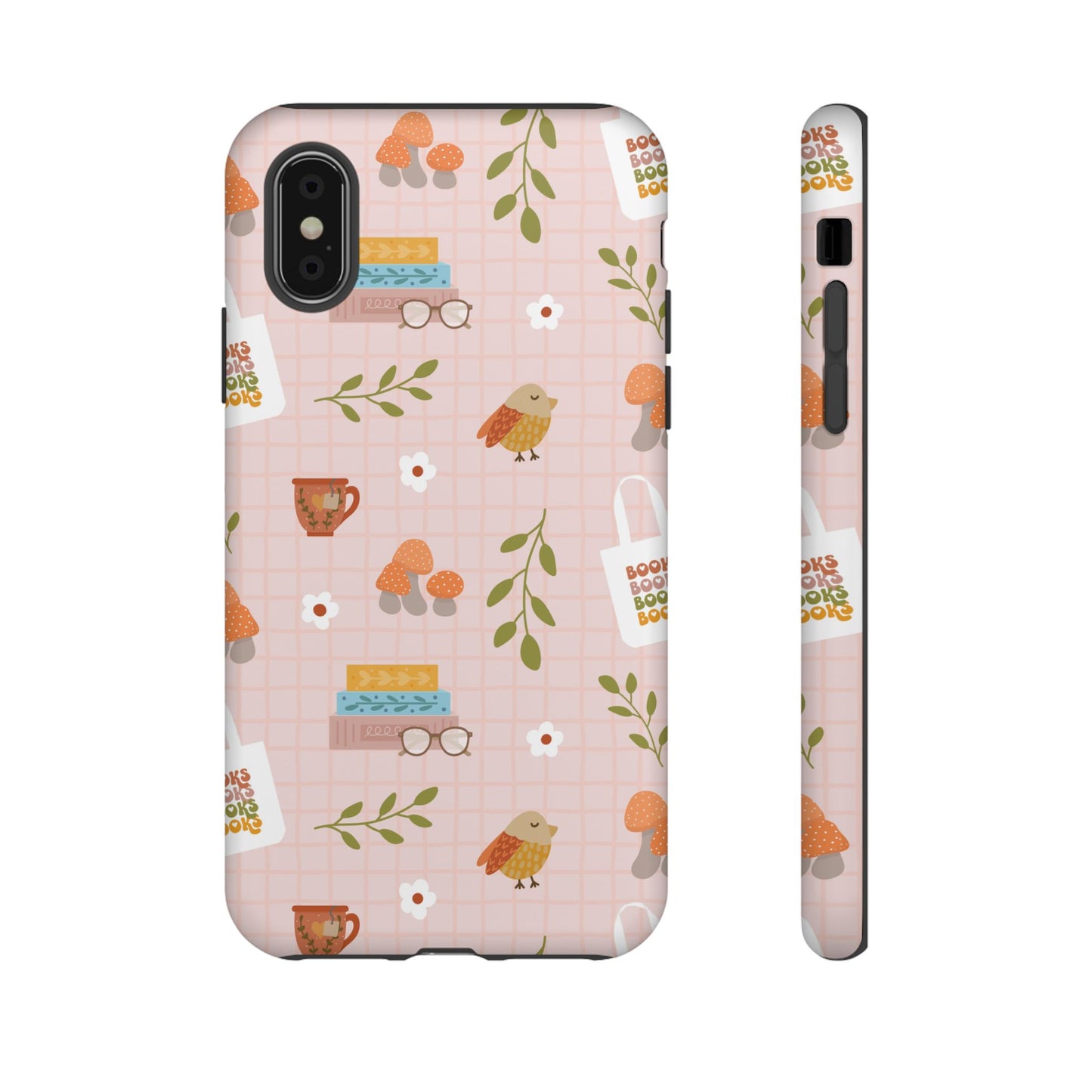 Phone Case: Little Library Items on Pink