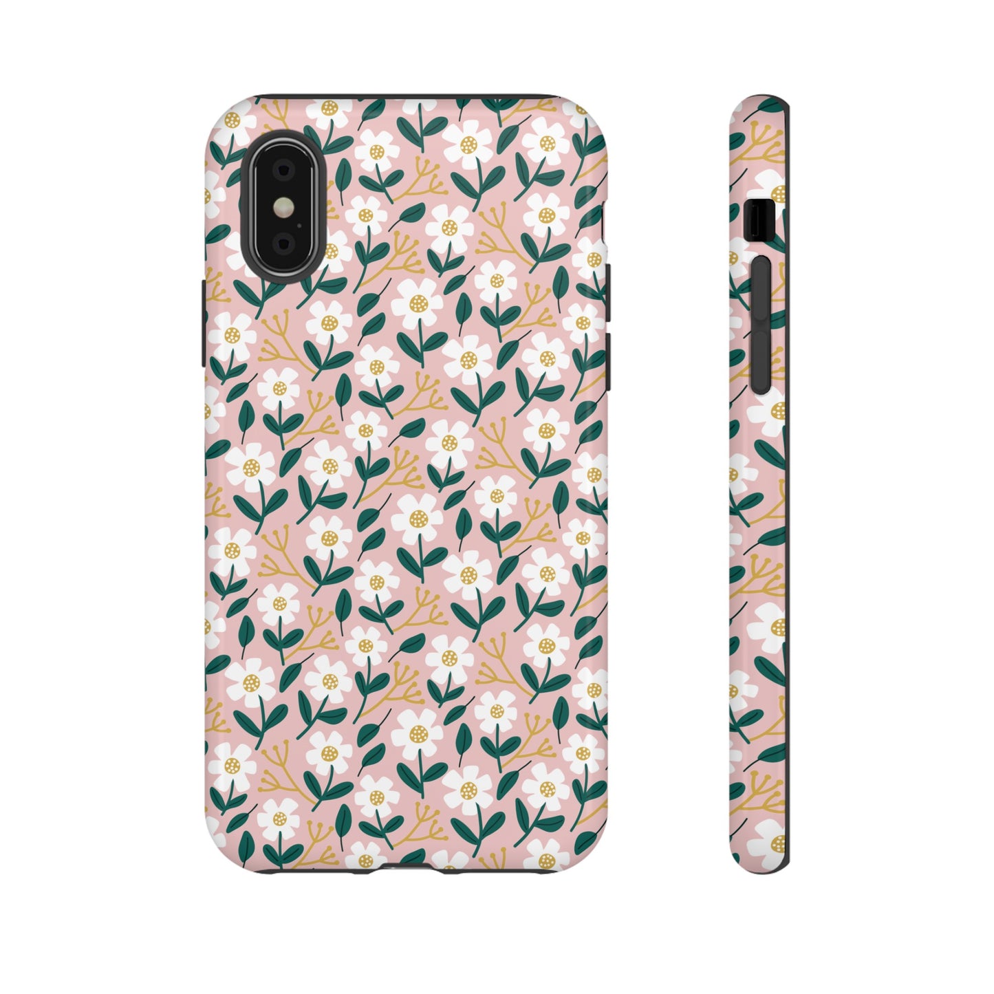 Phone Case: White Daisies on Pink