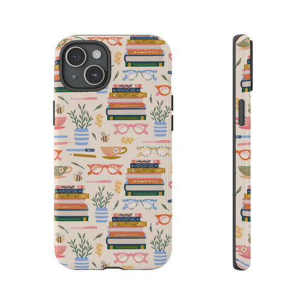 Phone Case: Bookish on Cream