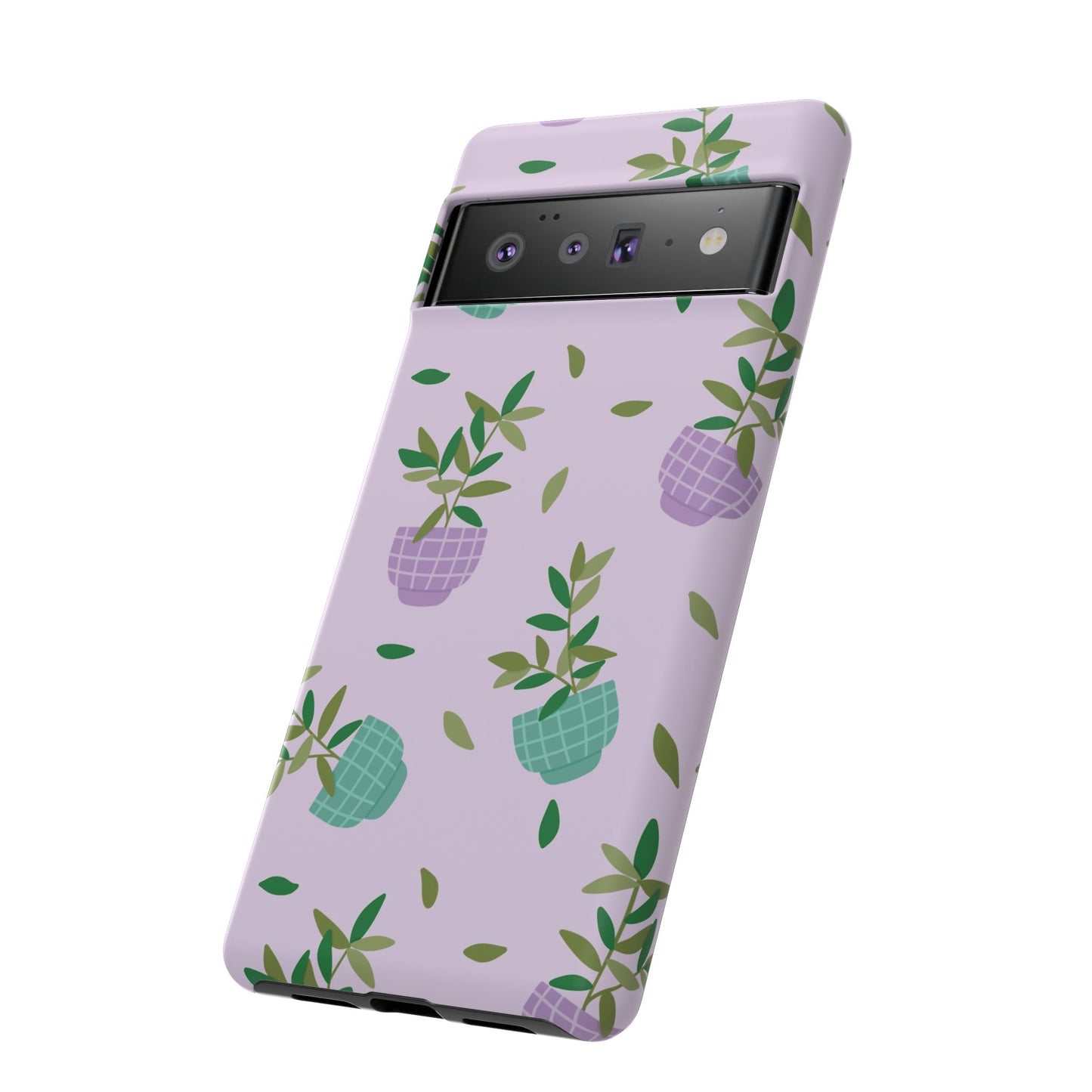 Phone Case: Pot Plants Purple