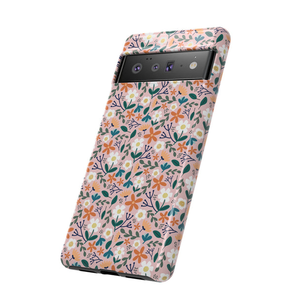 Phone Case: Florals on Pink