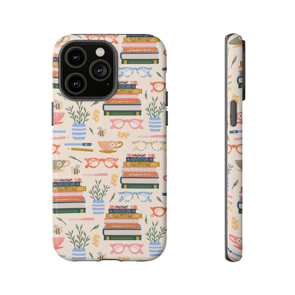 Phone Case: Bookish on Cream