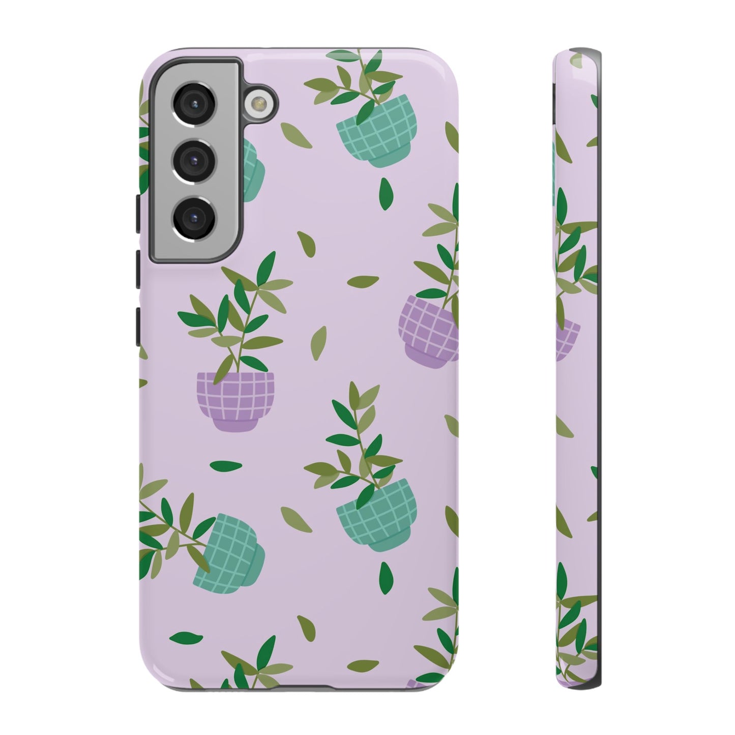 Phone Case: Pot Plants Purple