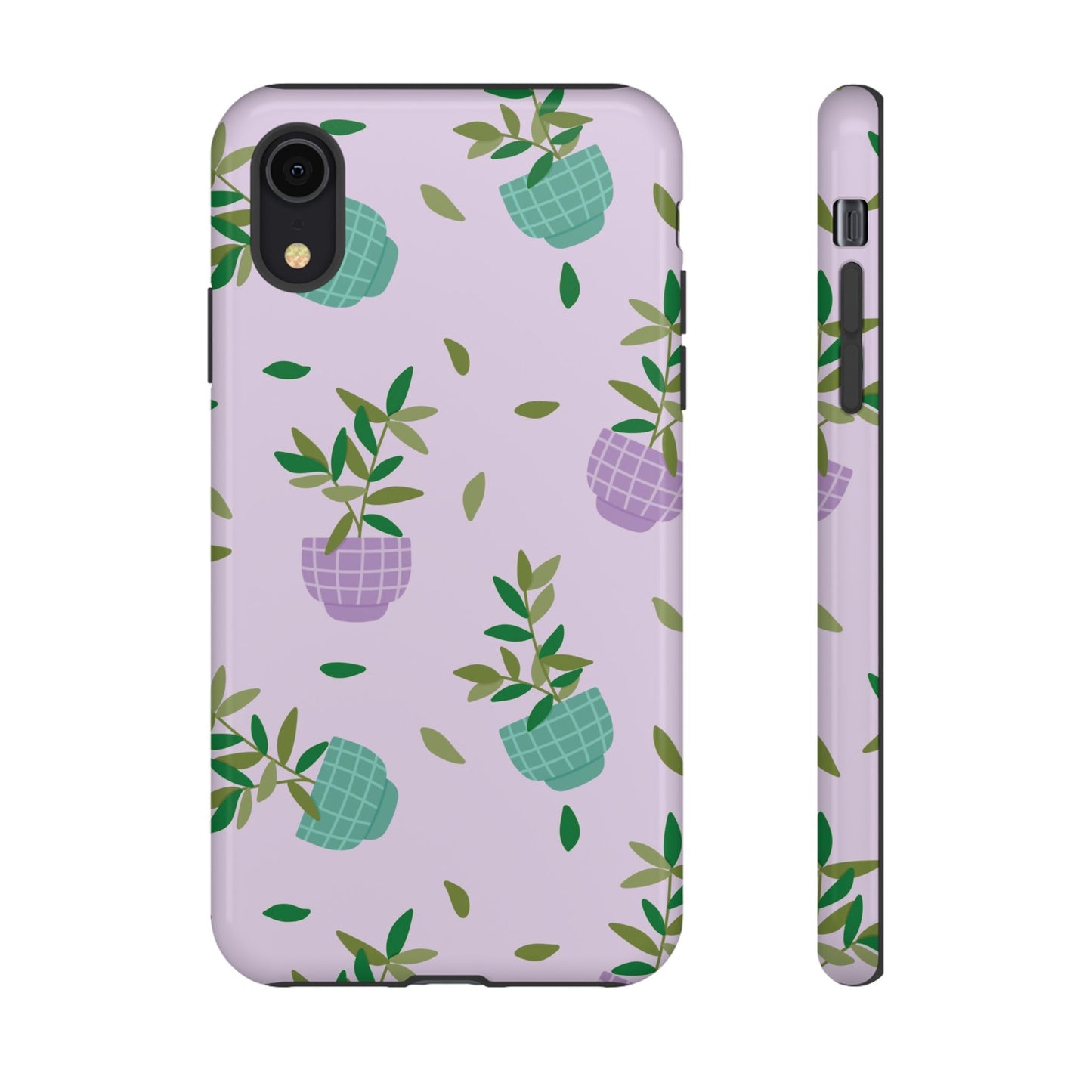 Phone Case: Pot Plants Purple