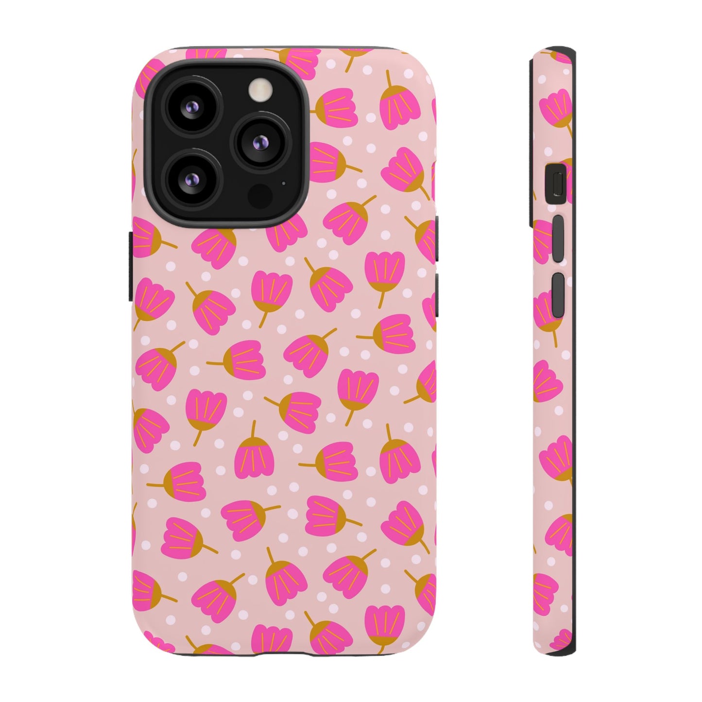 Phone Case: Bright Pink Flowers