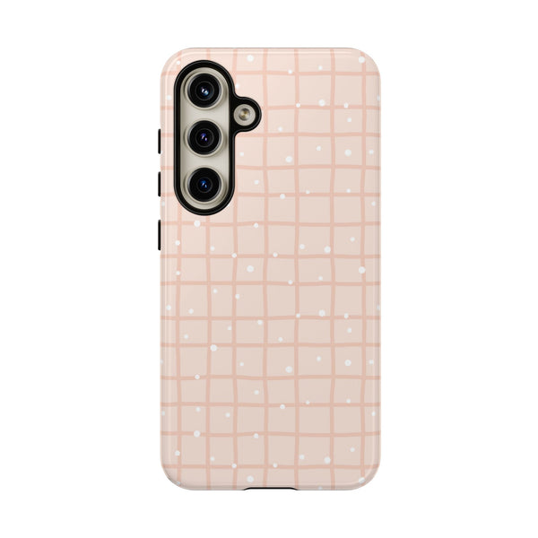 Phone Case: Grid with White Dots