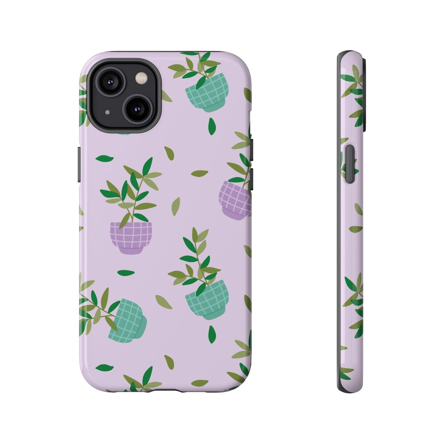 Phone Case: Pot Plants Purple