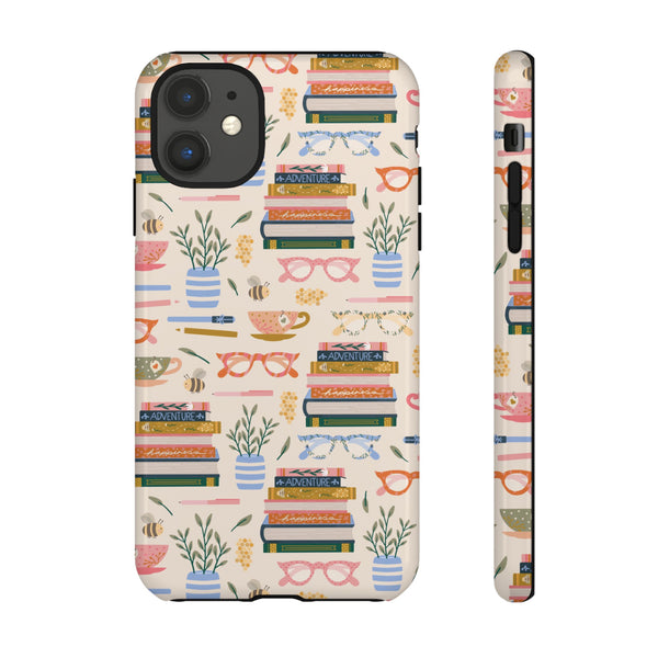 Phone Case: Bookish on Cream