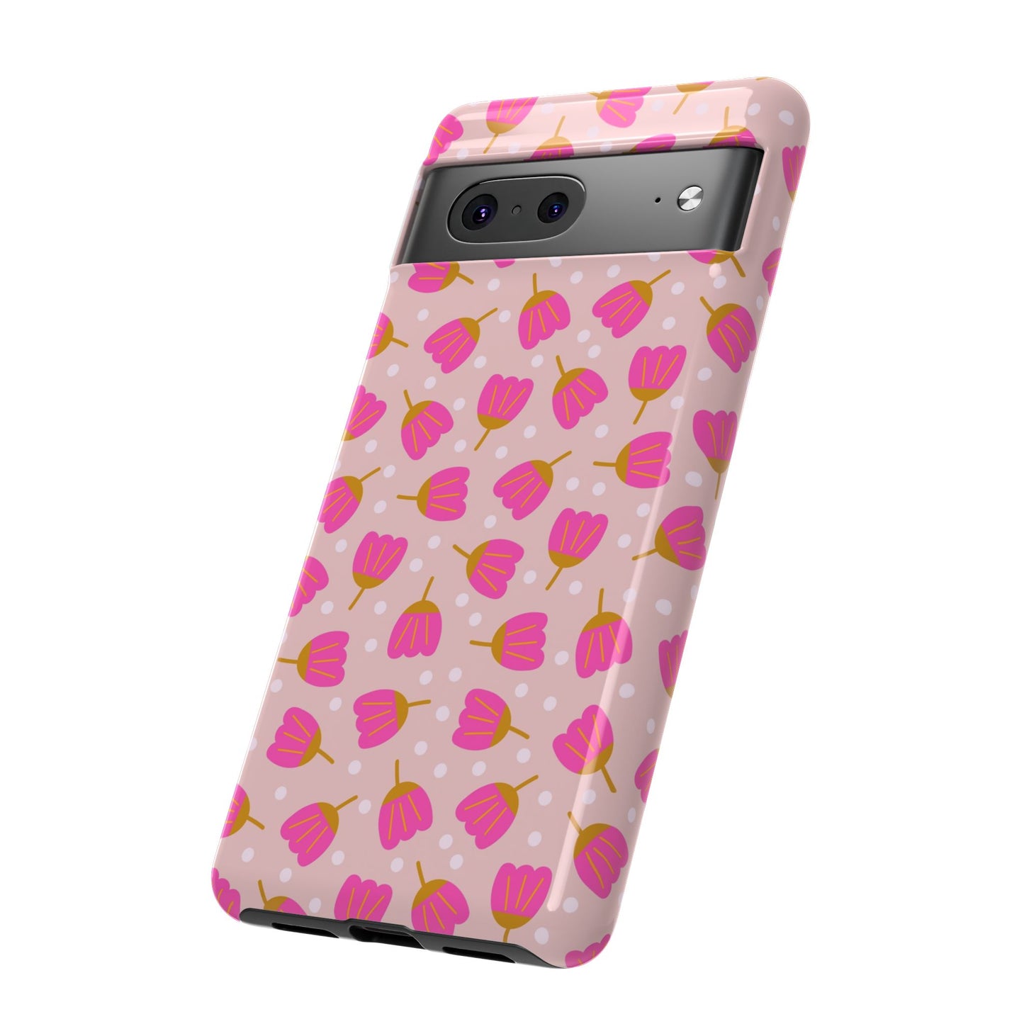 Phone Case: Bright Pink Flowers
