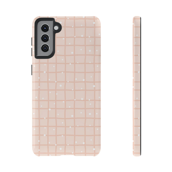Phone Case: Grid with White Dots