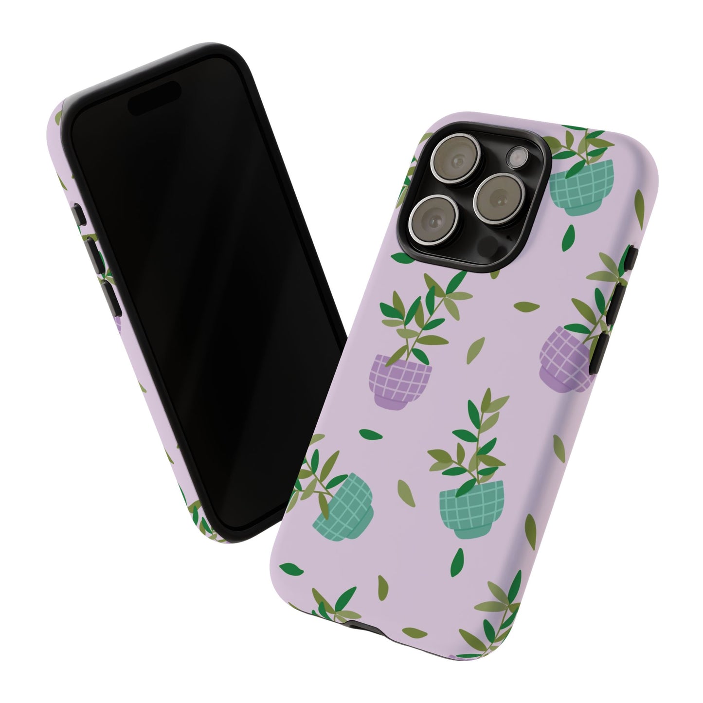 Phone Case: Pot Plants Purple