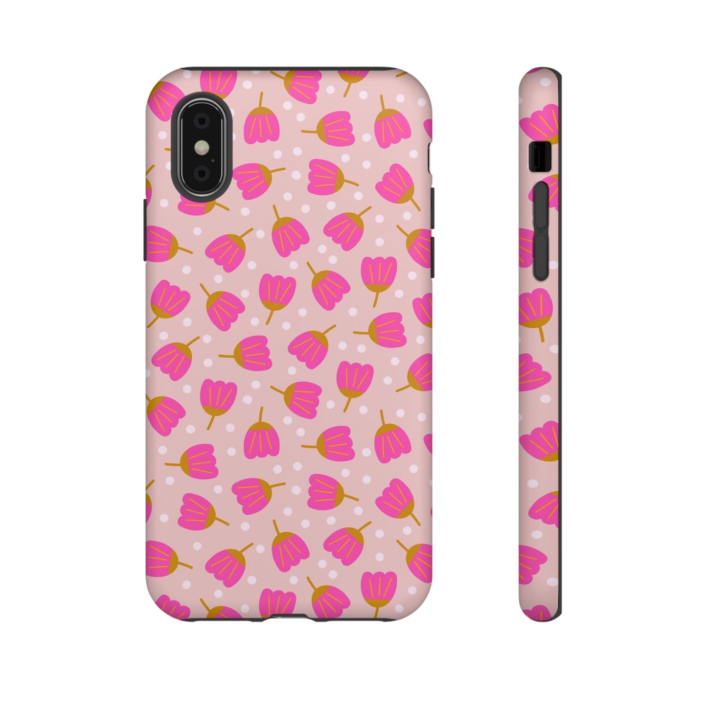 Phone Case: Bright Pink Flowers