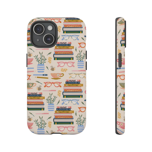 Phone Case: Bookish on Cream