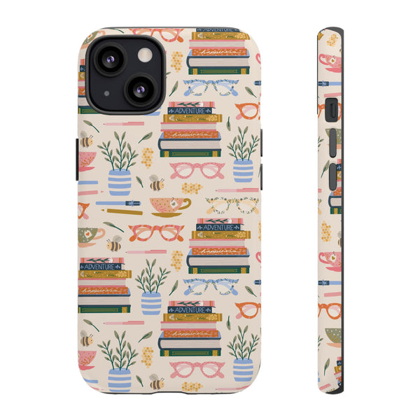 Phone Case: Bookish on Cream