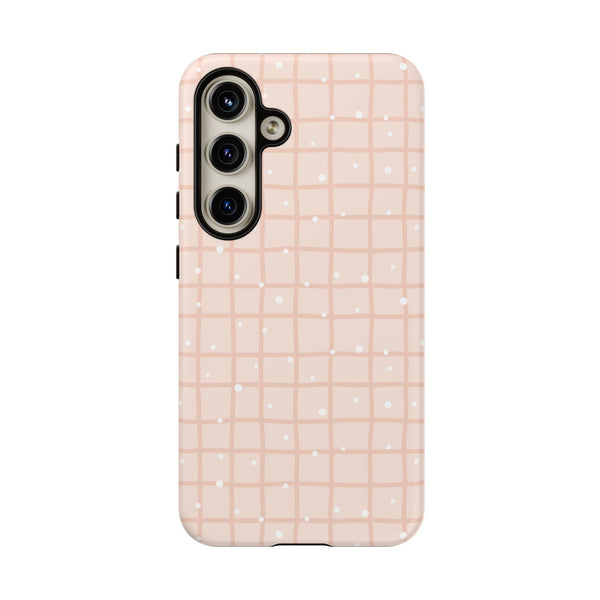 Phone Case: Grid with White Dots