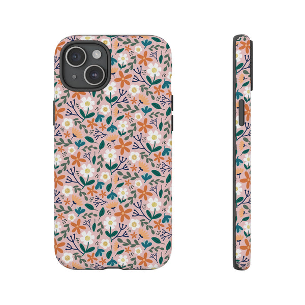 Phone Case: Florals on Pink