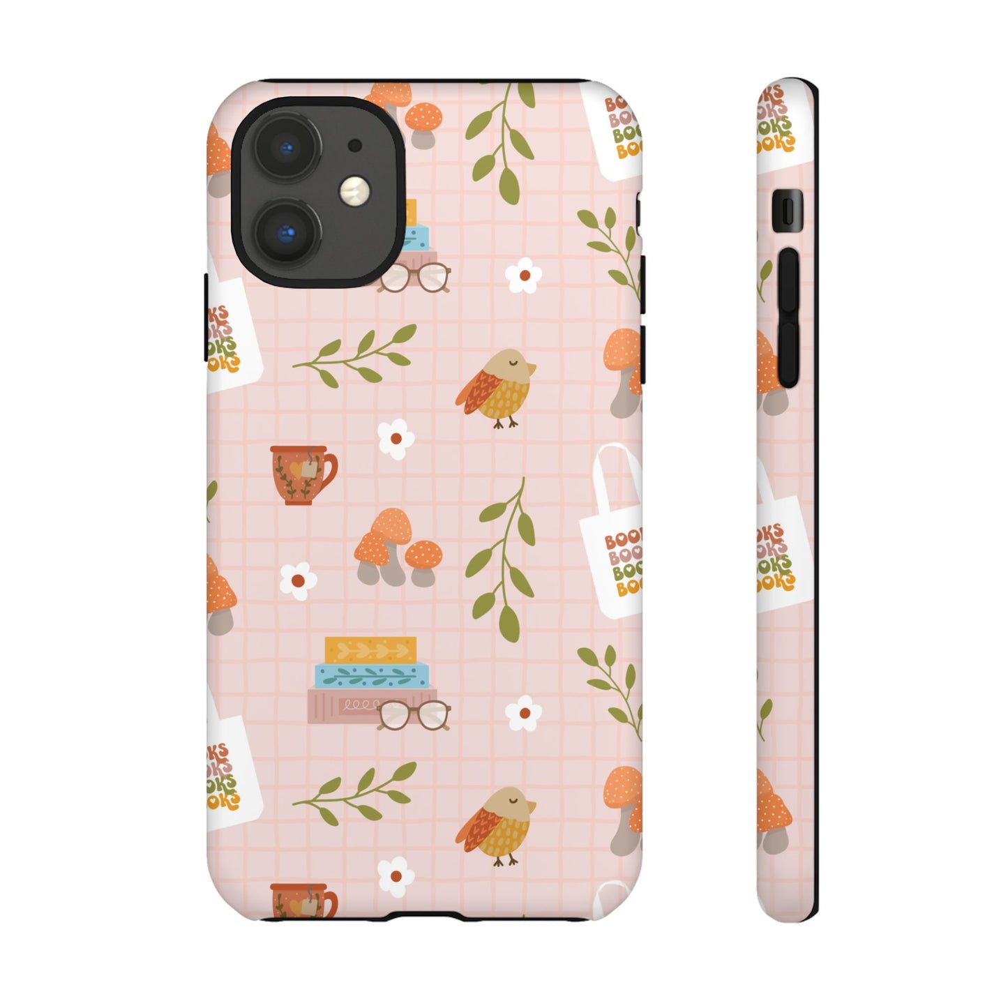 Phone Case: Little Library Items on Pink