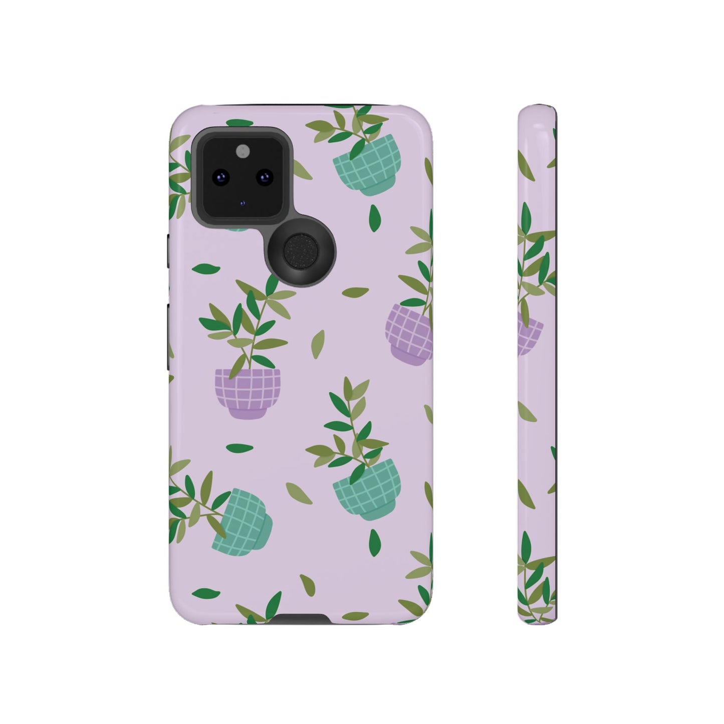 Phone Case: Pot Plants Purple
