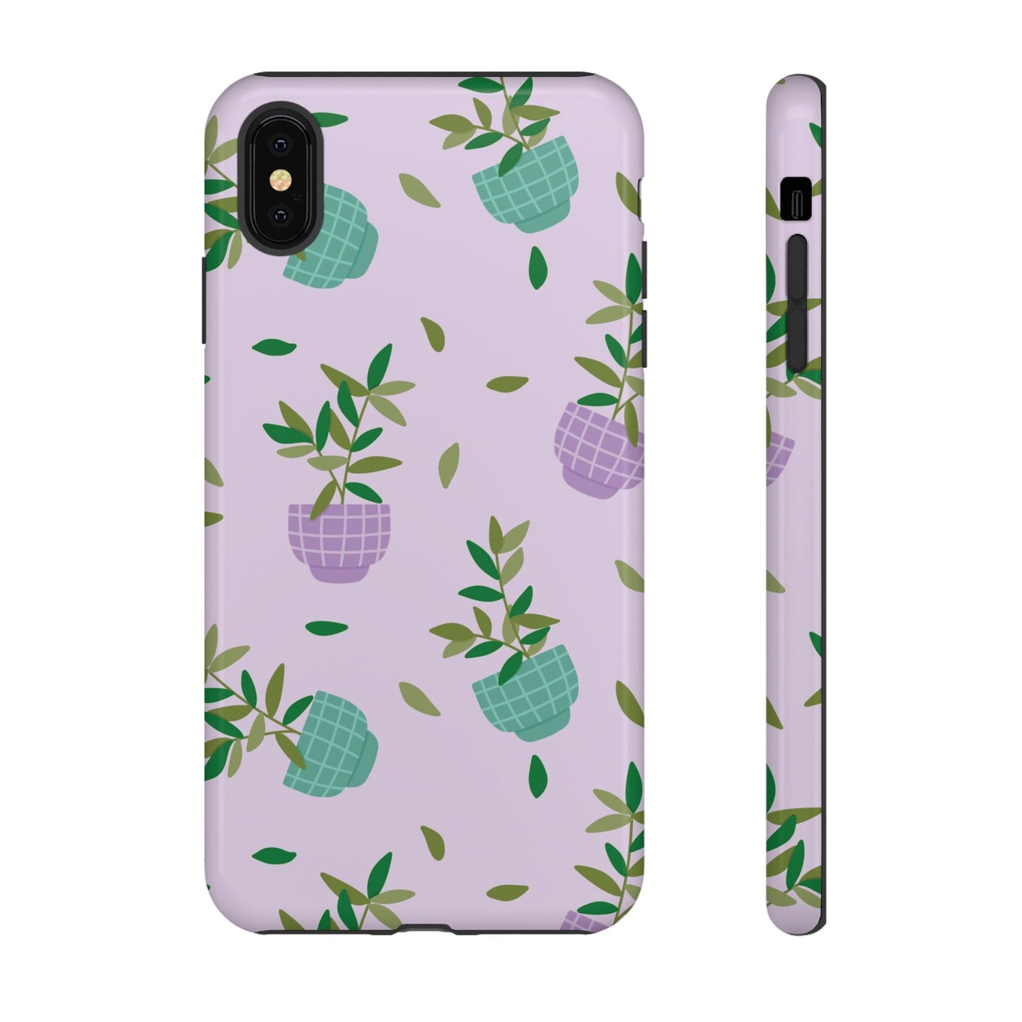 Phone Case: Pot Plants Purple