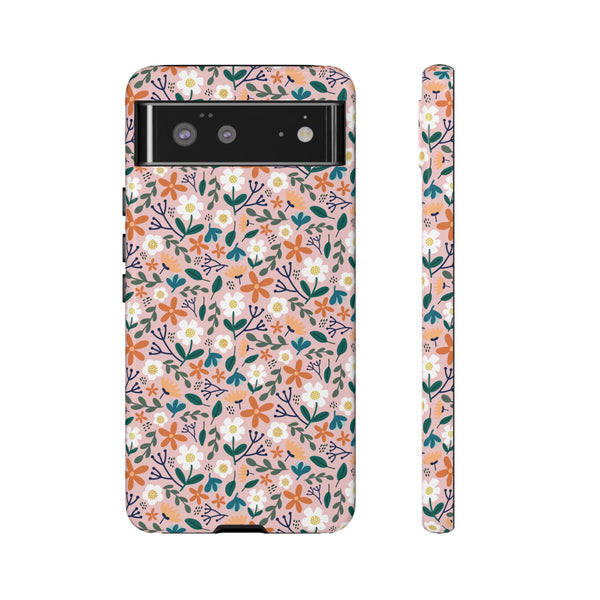 Phone Case: Florals on Pink