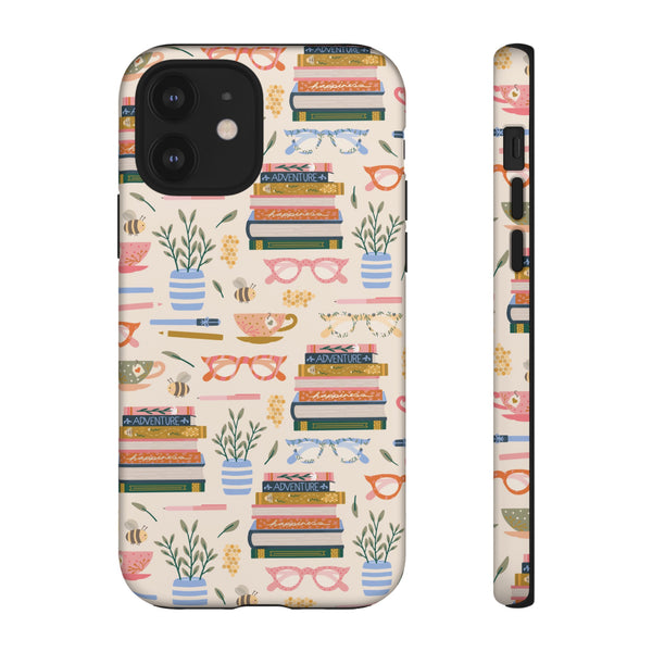 Phone Case: Bookish on Cream