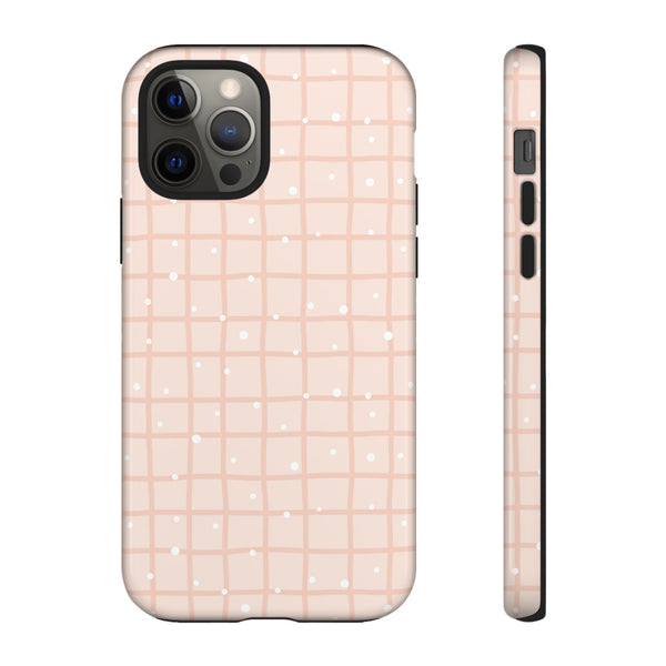 Phone Case: Grid with White Dots