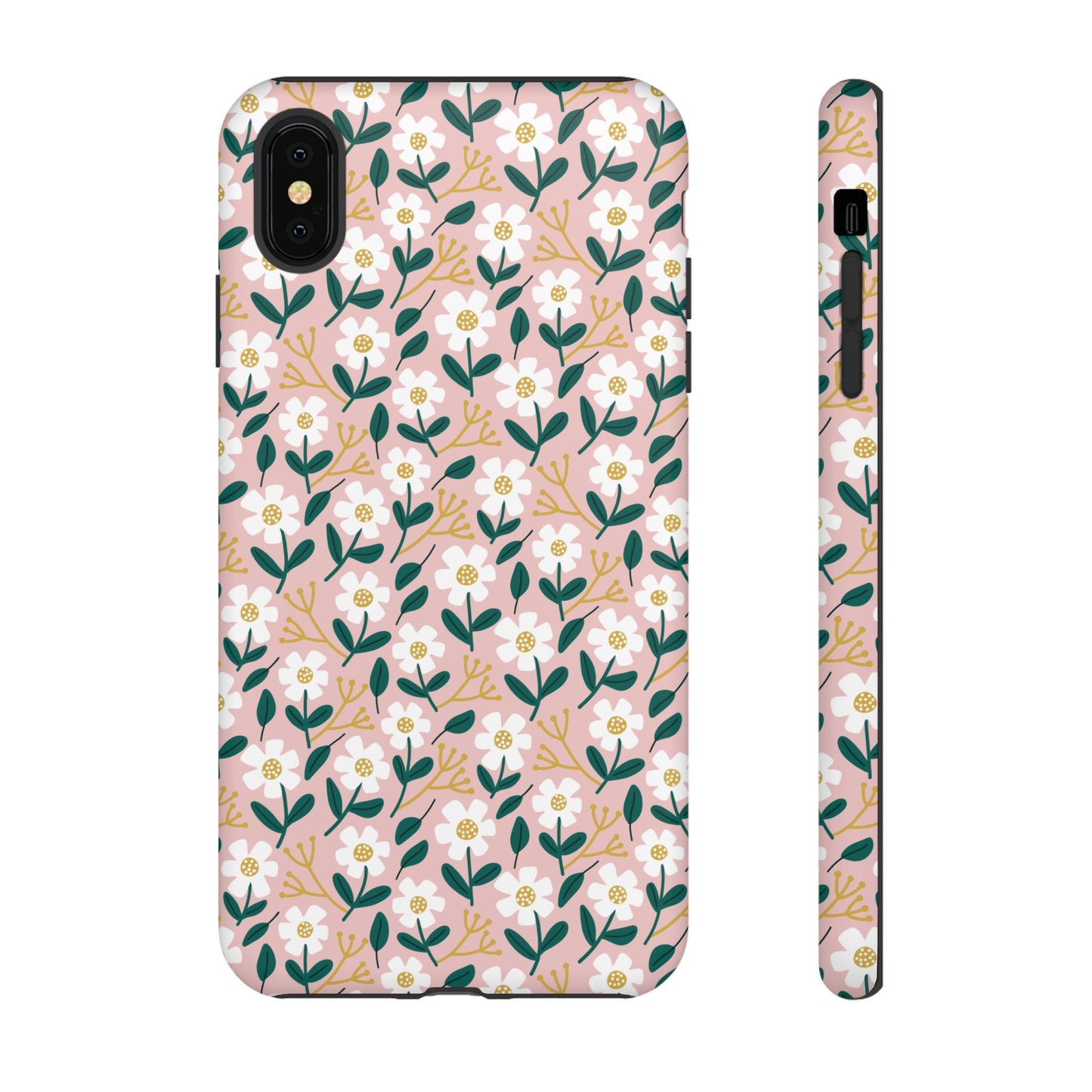 Phone Case: White Daisies on Pink